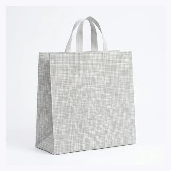 ساک دستی پارچه ای طرح کتان مدل عطف دار پاکتی- 40در40در15 -60گرم