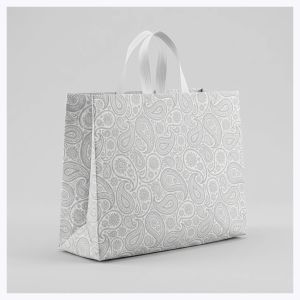 ساک دستی پارچه ای طرح ترمه مدل عطف دار پاکتی- 45 در35در 10-60گرم
